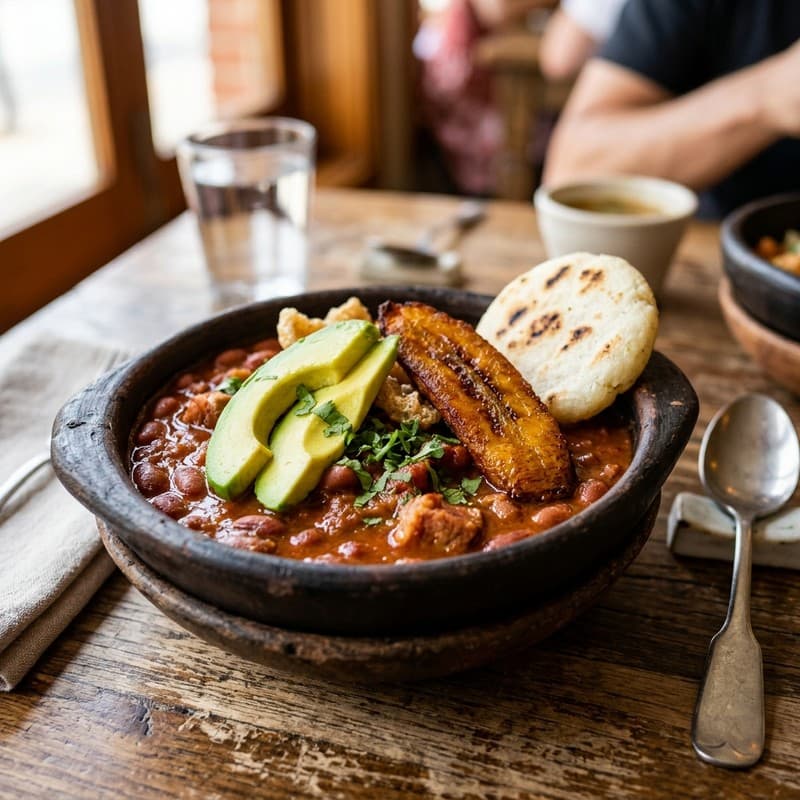 Plato estrella con frijoles